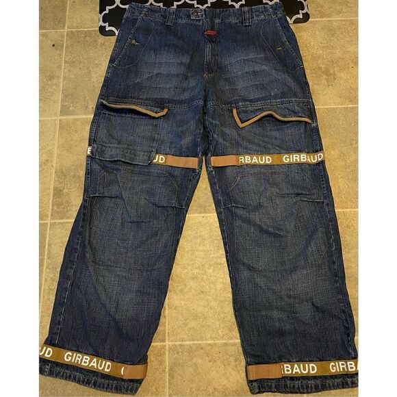 VTG 90’s MARITHE FRANCOIS GIRBAUD  Brand Men’s Baggy Wide leg Cargo Carpenter Je - Picture 1 of 11